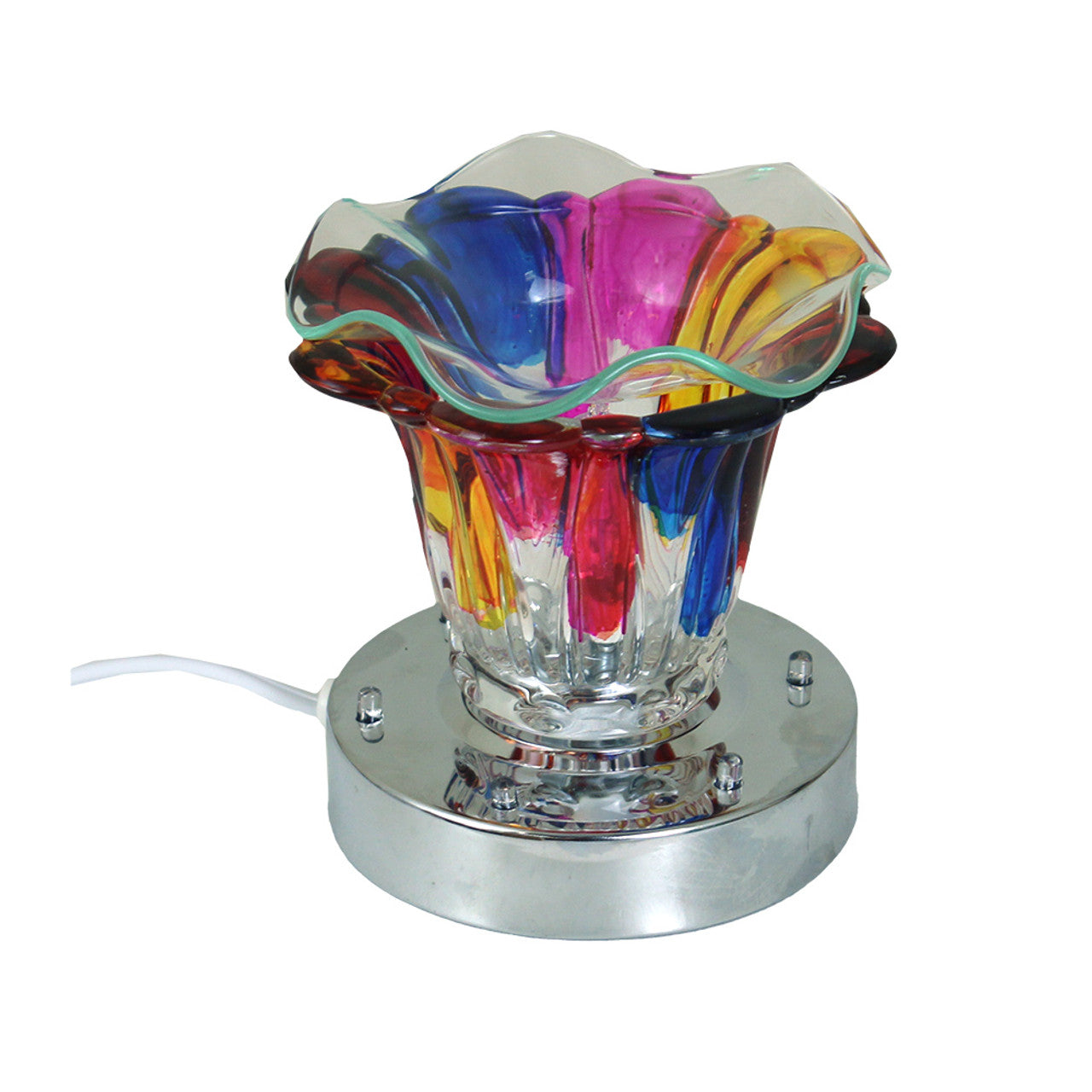 Electric Oil Burner Lamp: Floral Colors