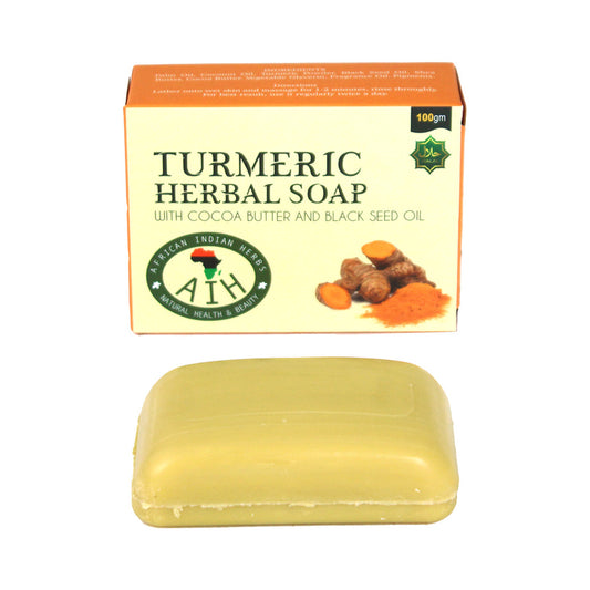 African Indian Herbs (AIH): Turmeric Herbal Soap - 3.5 oz.