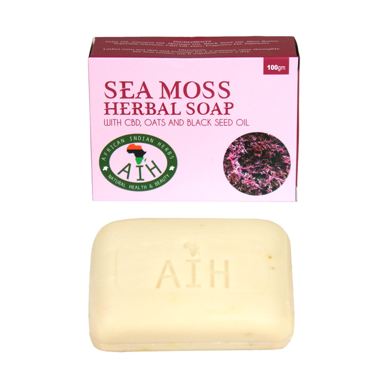 African Indian Herbs (AIH): Sea Moss Herbal Soap - 3.5 oz.
