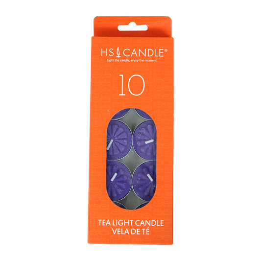 Tea Light Candles - Set Of 10 PURPLE