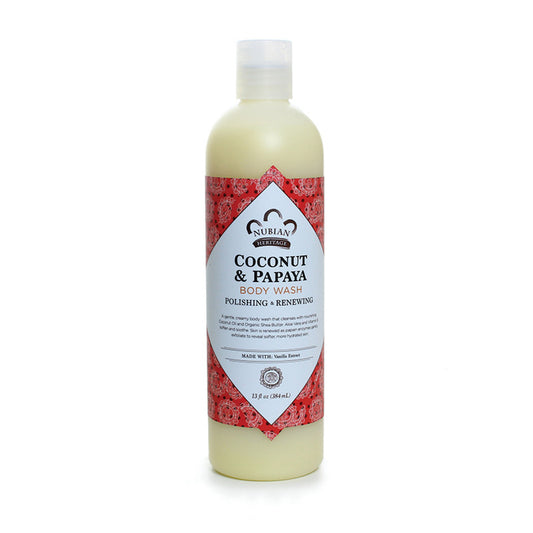 Nubian Heritage: Coconut & Papaya Body Wash - 13 oz.