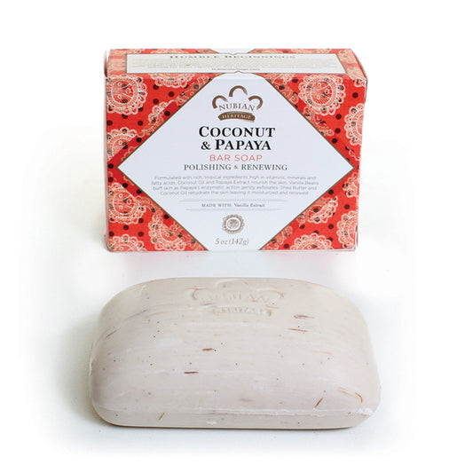 Nubian Heritage: Coconut & Papaya Soap - 5 oz